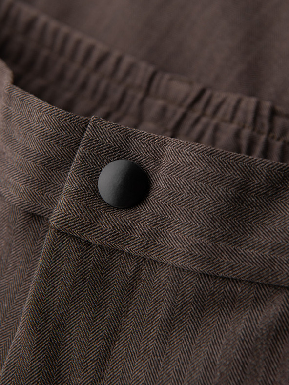 Ombre Clothing Rjave moške hlače Chino Ombre Oblačila