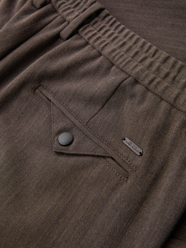 Ombre Clothing Rjave moške hlače Chino Ombre Oblačila