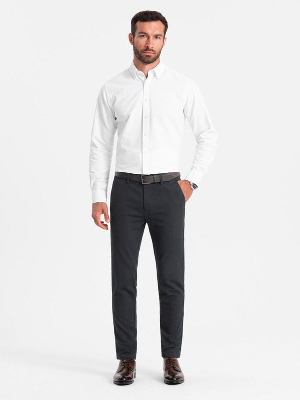 Ombre Clothing Temno sive moške hlače chino Ombre Clothing