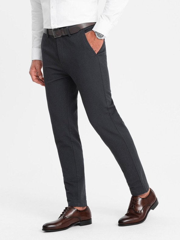 Ombre Clothing Temno sive moške hlače chino Ombre Clothing