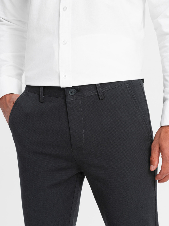 Ombre Clothing Temno sive moške hlače chino Ombre Clothing