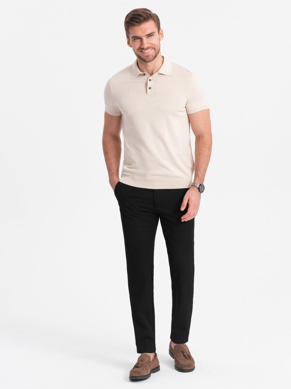 Ombre Clothing Črne moške hlače chino Ombre oblačila