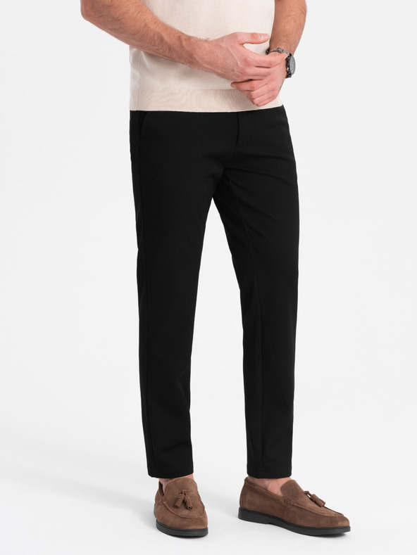 Ombre Clothing Črne moške hlače chino Ombre oblačila