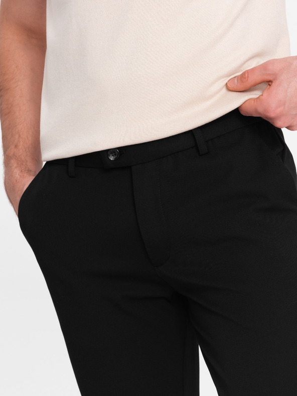 Ombre Clothing Črne moške hlače chino Ombre oblačila