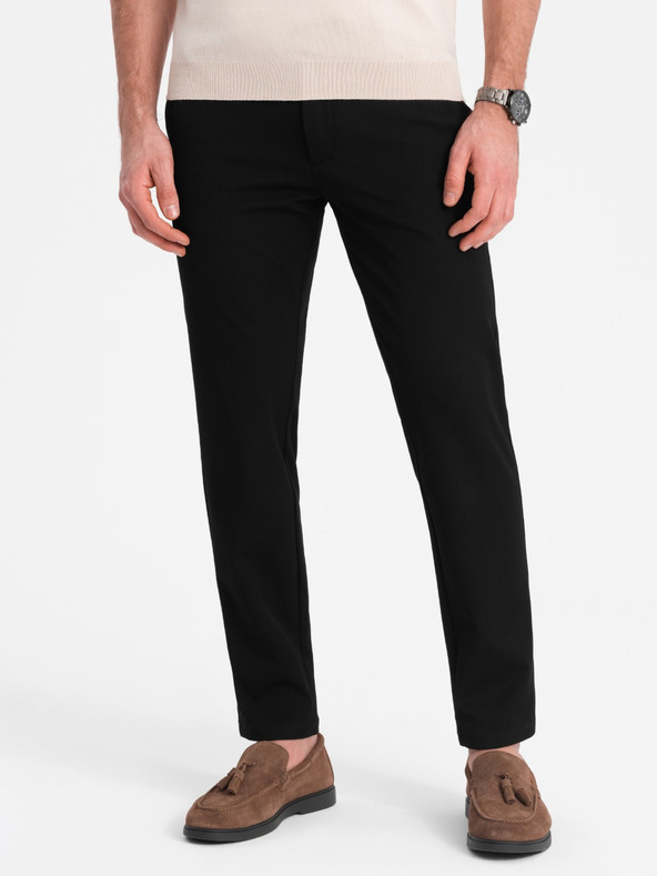 Ombre Clothing Črne moške hlače chino Ombre oblačila