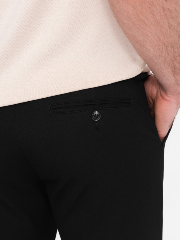 Ombre Clothing Črne moške hlače chino Ombre oblačila