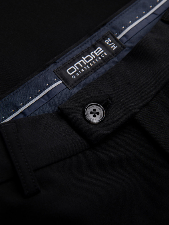 Ombre Clothing Črne moške hlače chino Ombre oblačila