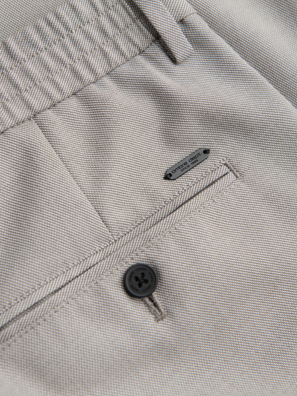 Ombre Clothing Svetlo sive moške hlače Chino Ombre Oblačila
