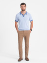Ombre Clothing Svetlo rjave moške hlače slim fit chino Ombre Clothing
