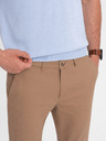 Ombre Clothing Svetlo rjave moške hlače slim fit chino Ombre Clothing