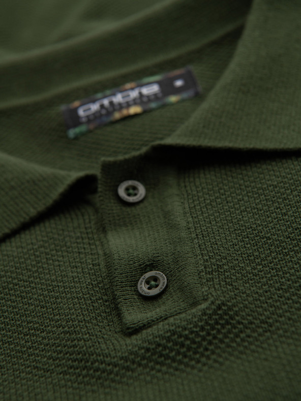 Ombre Clothing Zelena moška polo majica Ombre Clothing