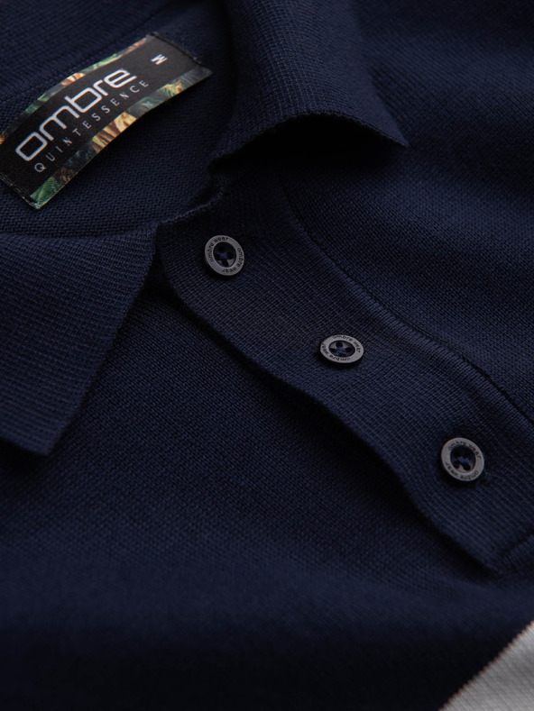 Ombre Clothing Temno modra moška polo majica Ombre Clothing