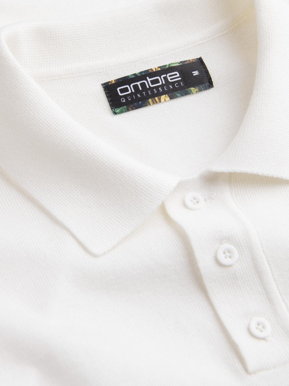 Ombre Clothing Kremasta moška polo majica Ombre Clothing