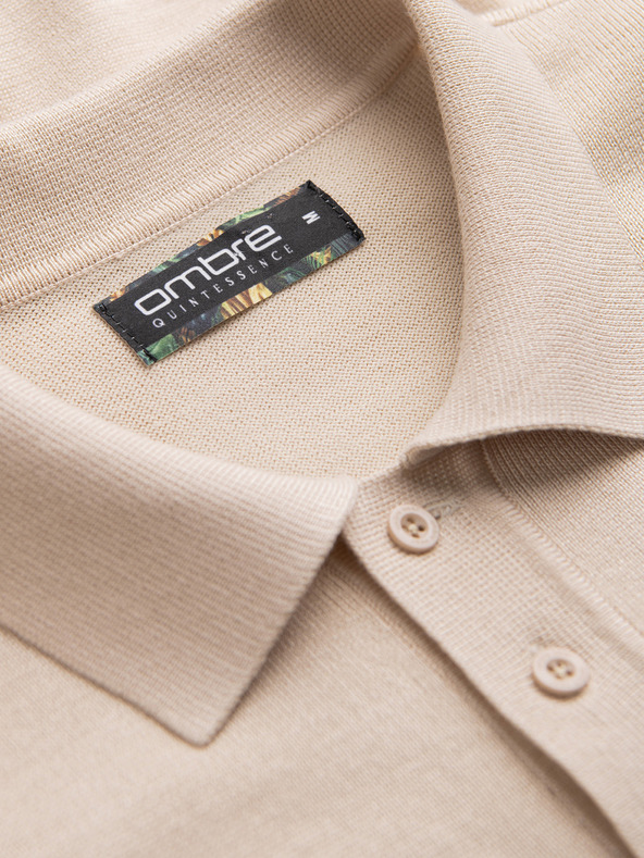 Ombre Clothing Bež Moška polo majica Ombre Oblačila