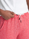 Ombre Clothing Rdeče moške črtaste kratke hlače Ombre Clothing