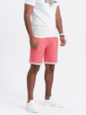 Ombre Clothing Rdeče moške črtaste kratke hlače Ombre Clothing