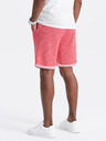 Ombre Clothing Rdeče moške črtaste kratke hlače Ombre Clothing