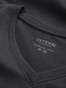 Ombre Clothing Temno siva moška osnovna majica z v-izrezom Ombre Clothing