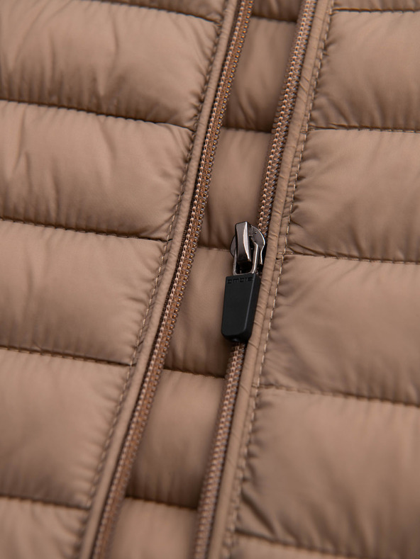 Ombre Clothing Bež moška lahka prešita jakna Ombre Clothing