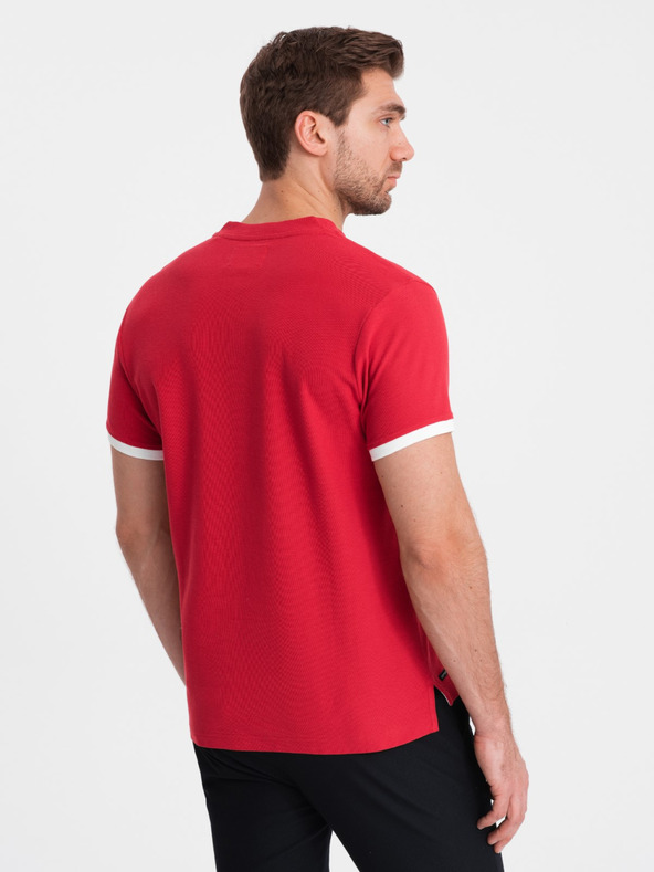 Ombre Clothing Rdeča moška polo majica Ombre Clothing