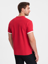 Ombre Clothing Rdeča moška polo majica Ombre Clothing