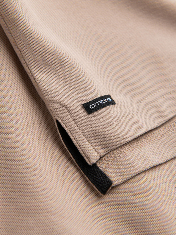 Ombre Clothing bež moška polo majica Ombre Clothing