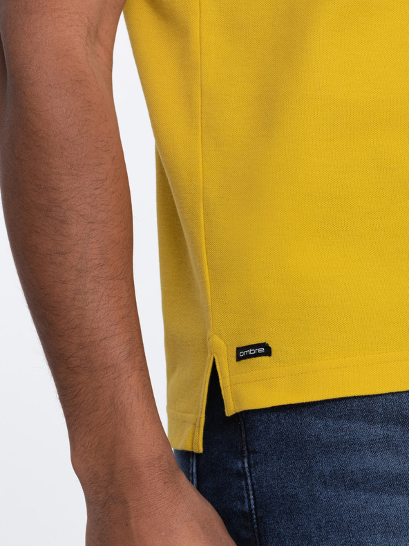 Ombre Clothing Rumena moška polo majica Ombre Clothing