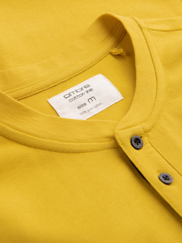 Ombre Clothing Rumena moška polo majica Ombre Clothing