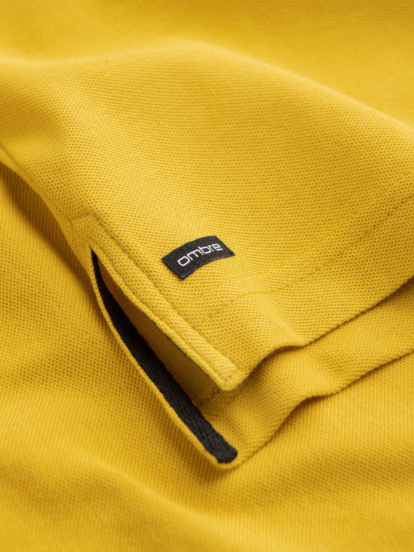 Ombre Clothing Rumena moška polo majica Ombre Clothing