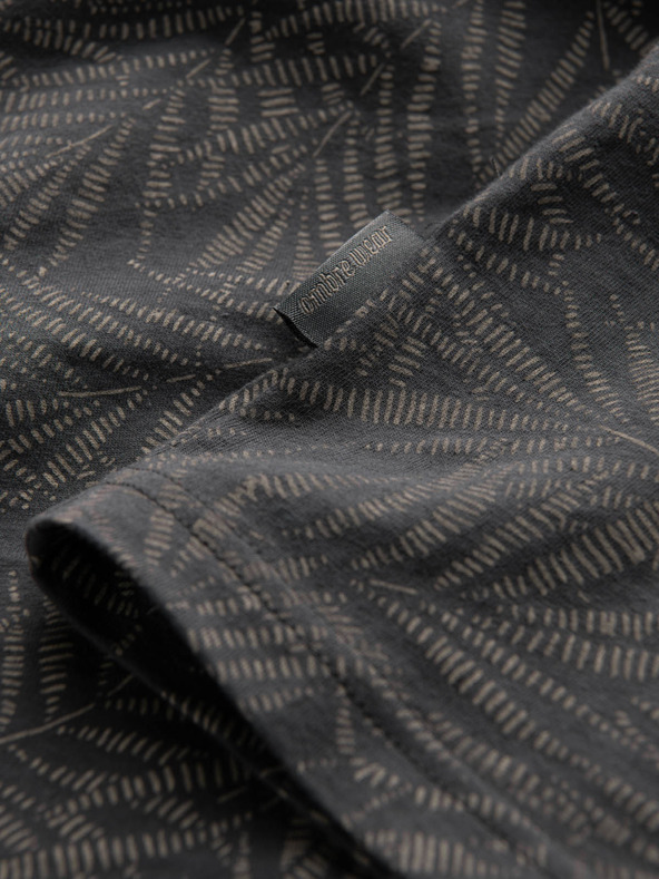 Ombre Clothing Temno siva moška majica z vzorcem Ombre oblačila