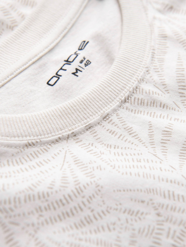 Ombre Clothing Kremasta moška srajca z vzorcem Ombre oblačila