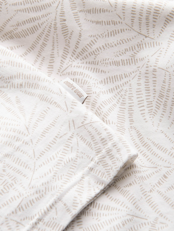 Ombre Clothing Kremasta moška srajca z vzorcem Ombre oblačila