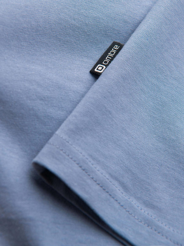 Ombre Clothing Svetlo modra moška osnovna majica Ombre Clothing