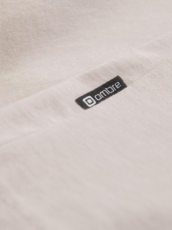 Ombre Clothing Bež moška osnovna majica Ombre Clothing
