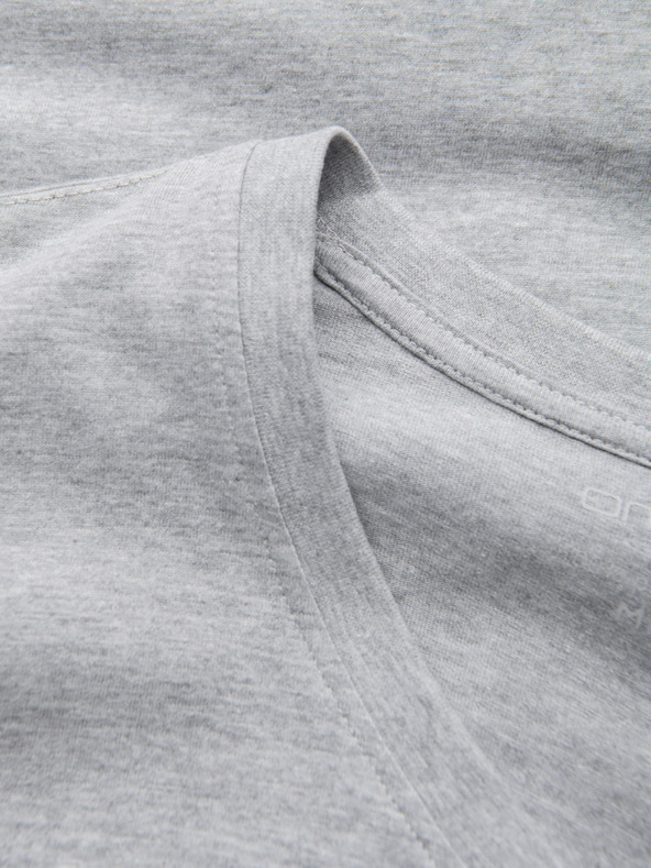 Ombre Clothing Svetlo siva moška osnovna majica Ombre Clothing