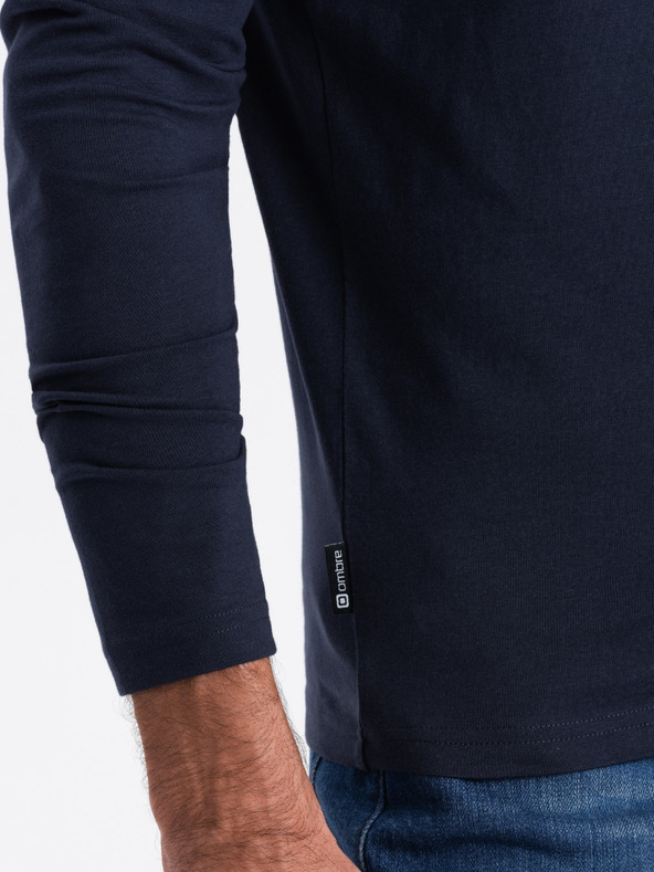 Ombre Clothing Temno modra moška osnovna majica Ombre Clothing