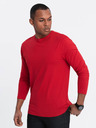 Ombre Clothing Rdeča moška osnovna majica Ombre Clothing