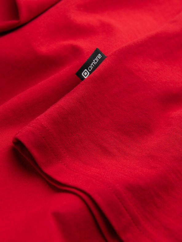 Ombre Clothing Rdeča moška osnovna majica Ombre Clothing