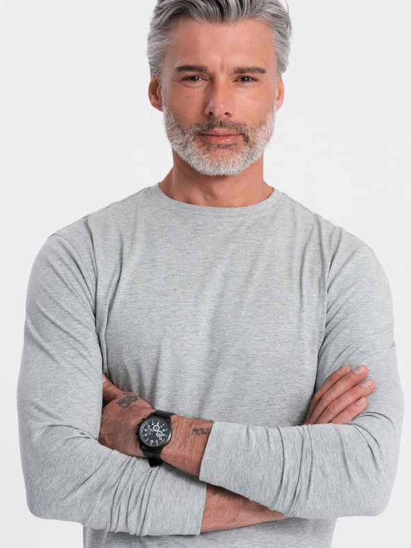 Ombre Clothing Siva moška osnovna majica Ombre Clothing