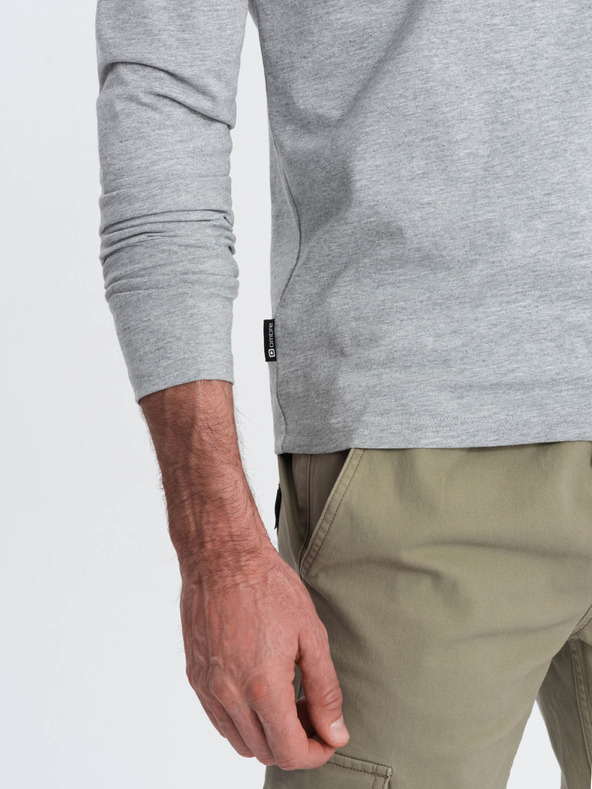 Ombre Clothing Siva moška osnovna majica Ombre Clothing