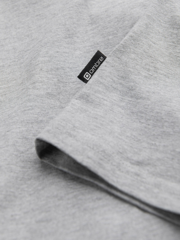 Ombre Clothing Siva moška osnovna majica Ombre Clothing