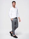 Ombre Clothing Bela moška osnovna majica Ombre oblačila