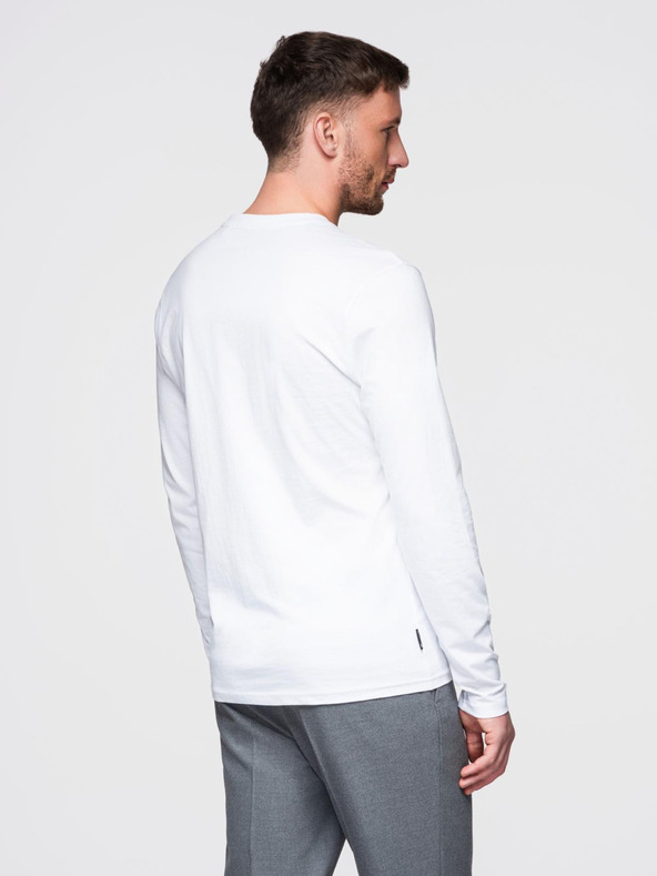 Ombre Clothing Bela moška osnovna majica Ombre oblačila