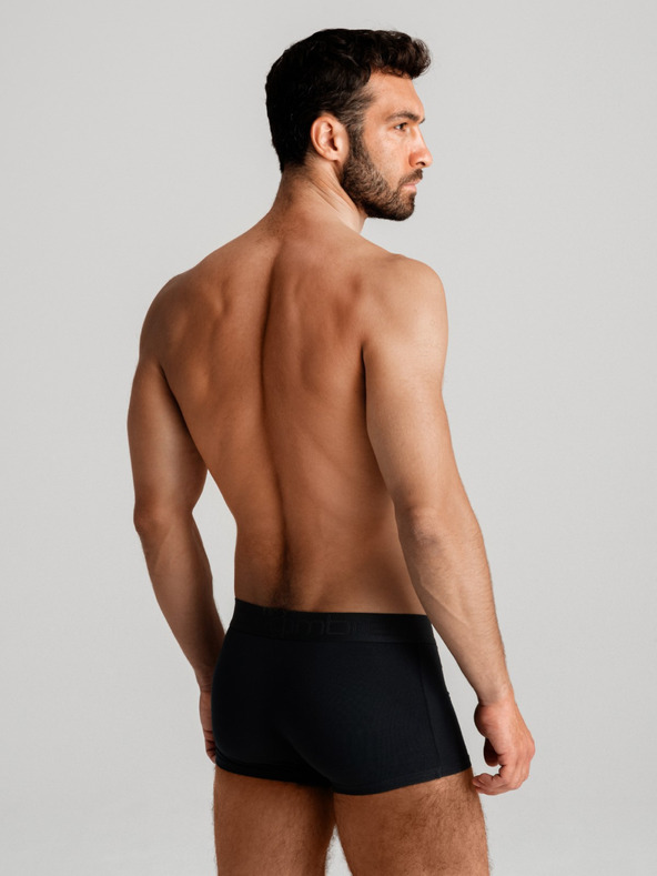 Ombre Clothing Komplet treh moških boksaric v sivi, beli in črni barvi Ombre Clothing