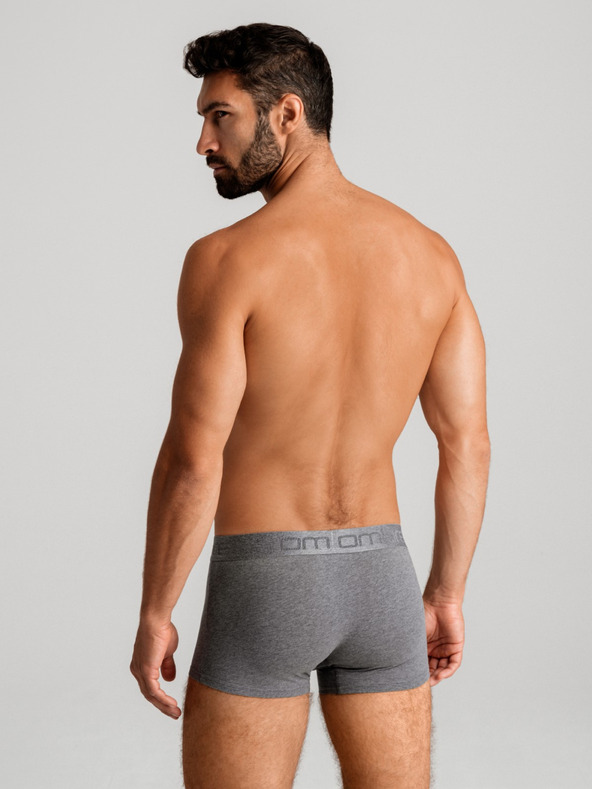 Ombre Clothing Komplet treh moških boksaric v sivi, beli in črni barvi Ombre Clothing