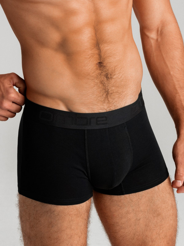 Ombre Clothing Komplet treh moških boksaric v sivi, beli in črni barvi Ombre Clothing