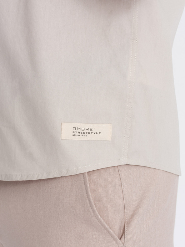 Ombre Clothing Kremasta moška majica s kratkimi rokavi Ombre oblačila