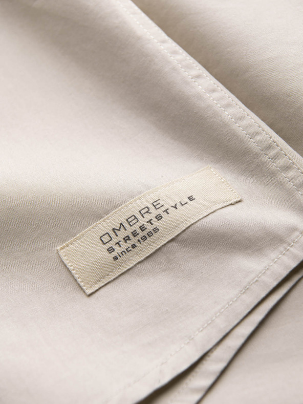 Ombre Clothing Kremasta moška majica s kratkimi rokavi Ombre oblačila