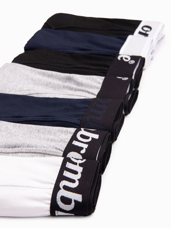 Ombre Clothing Komplet sedmih moških boksaric v sivi, temno modri, beli in črni barvi Ombre Clothing