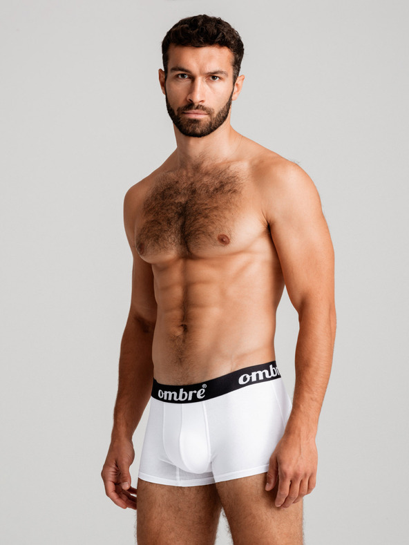 Ombre Clothing Komplet sedmih moških boksaric v sivi, temno modri, beli in črni barvi Ombre Clothing